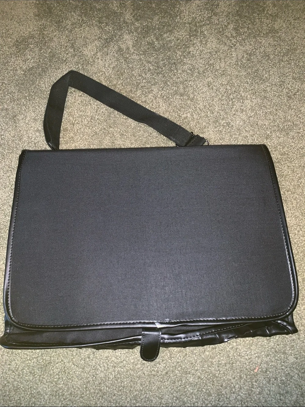 Diane Von Furstenberg Black Quilted Laptop Tote with Detachable Strap